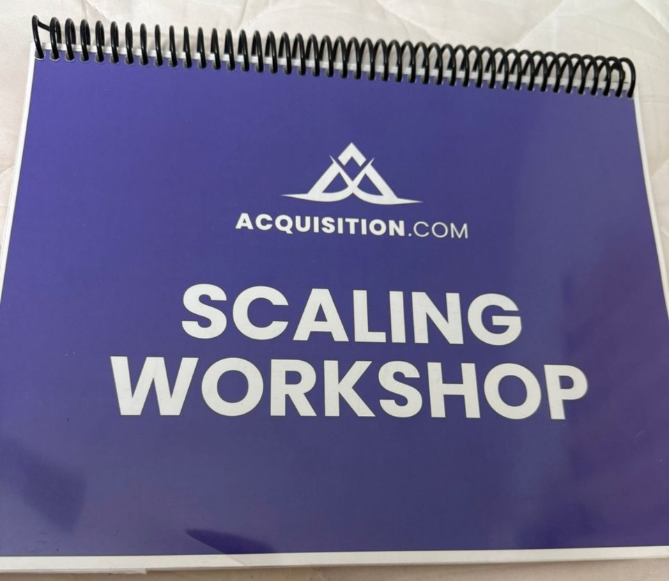 Acquisition.com Scaling Workshop workbook cover