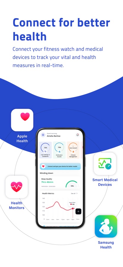 App Store screenshot: Connect for better health
