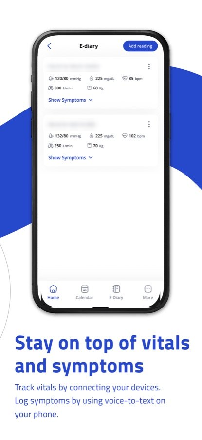 App Store screenshot: e-diary and vitals