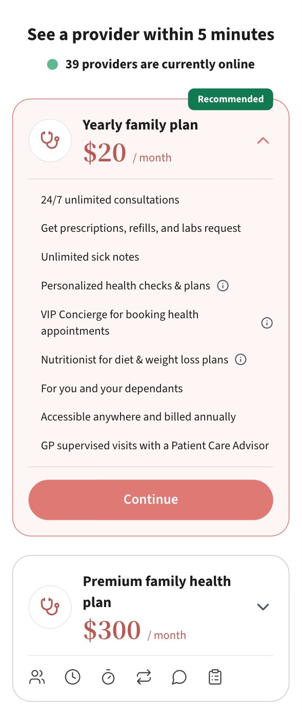 Yearly family plan recommended at $20 a month